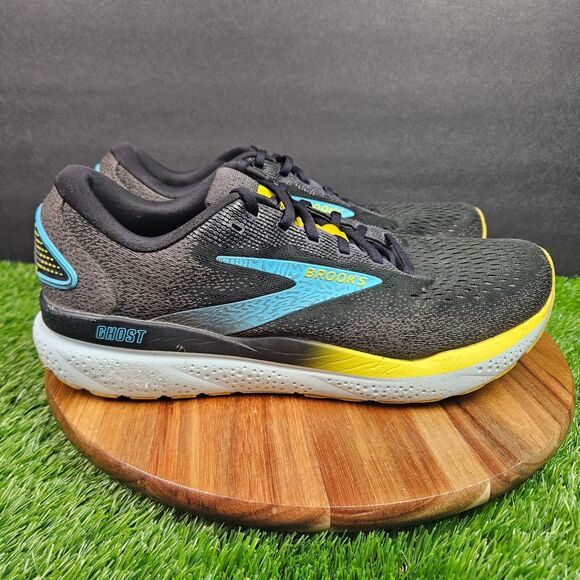 Brooks Ghost 16 Shoes Mens Size 11.5 2E Black Blue Running Walking Sneakers